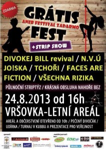 POZVÁNKA NA GRATIS FEST Vršovka 24.8.2013 ve 20:00