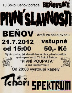 Pozvánka na PIVNÍ SLAVNOSTI 21.7.2012